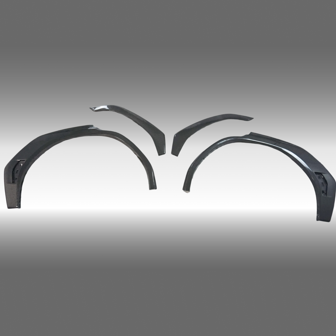 NexaNovo real carbon fiber wide body fender flares kit set on a 2021 Subaru VB WRX