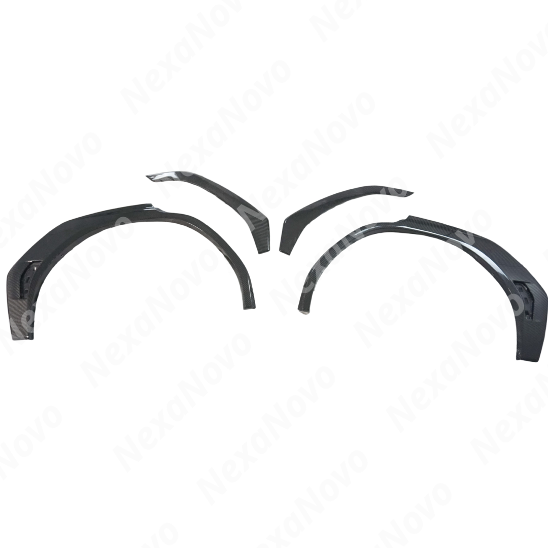 High-gloss NexaNovo carbon fiber wide body flares for Subaru WRX VB 2021-2025