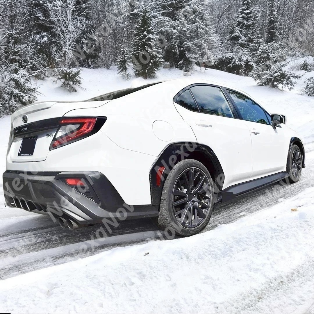 The uninstalled set of NexaNovo real carbon fiber wide body fender flares, highlighting the lightweight and durable material
