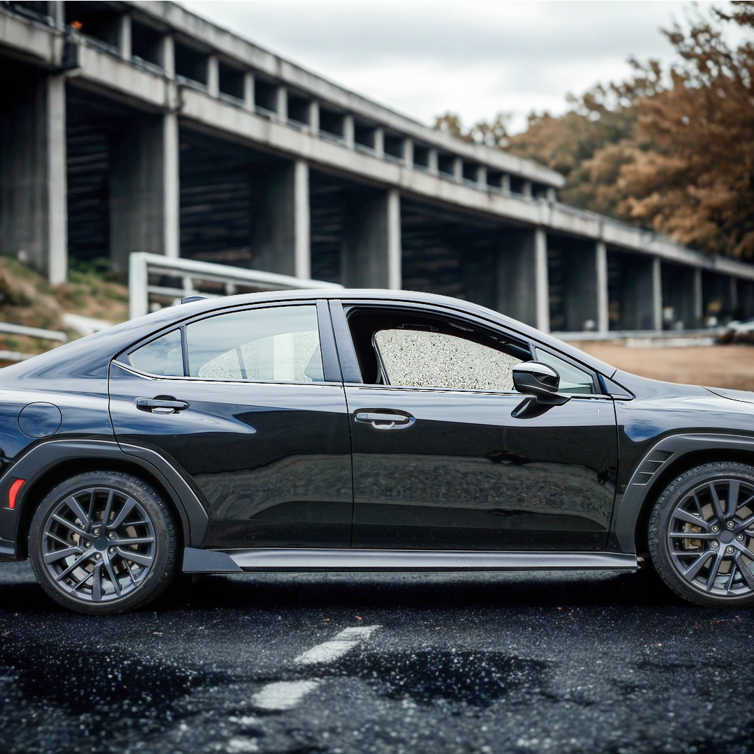 NexaNovo black aluminum under spoiler rocker panel for Subaru WRX VB 2021-2025