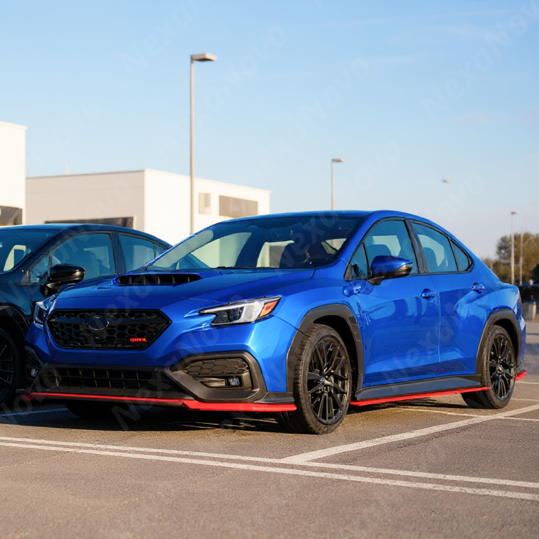 Side skirt splitter giving the Subaru WRX VB an aggressive look