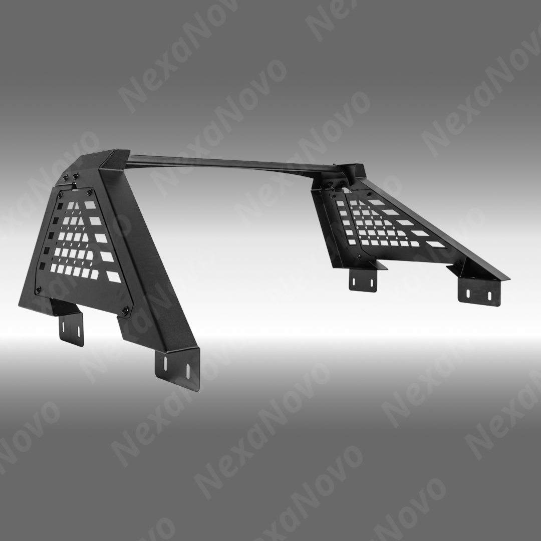 NexaNovo adjustable rear trunk bed sport chase rack roll bar on a 2016 Toyota Tacoma