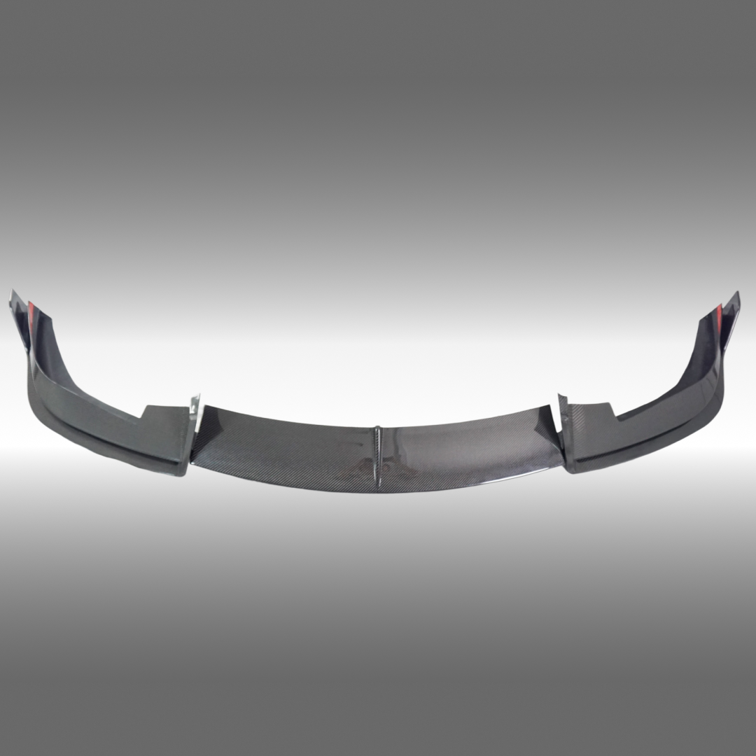 NexaNovo real carbon fiber front splitter lip spoiler on a 2021 Tesla Model X