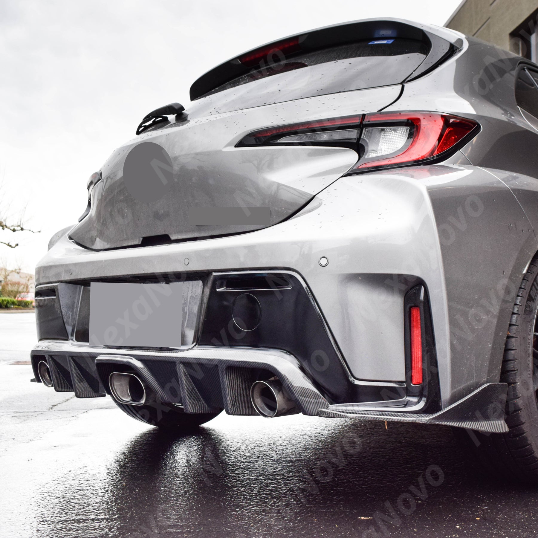 2025 GR Corolla NevaNovo rear lip carbon fiber splitter