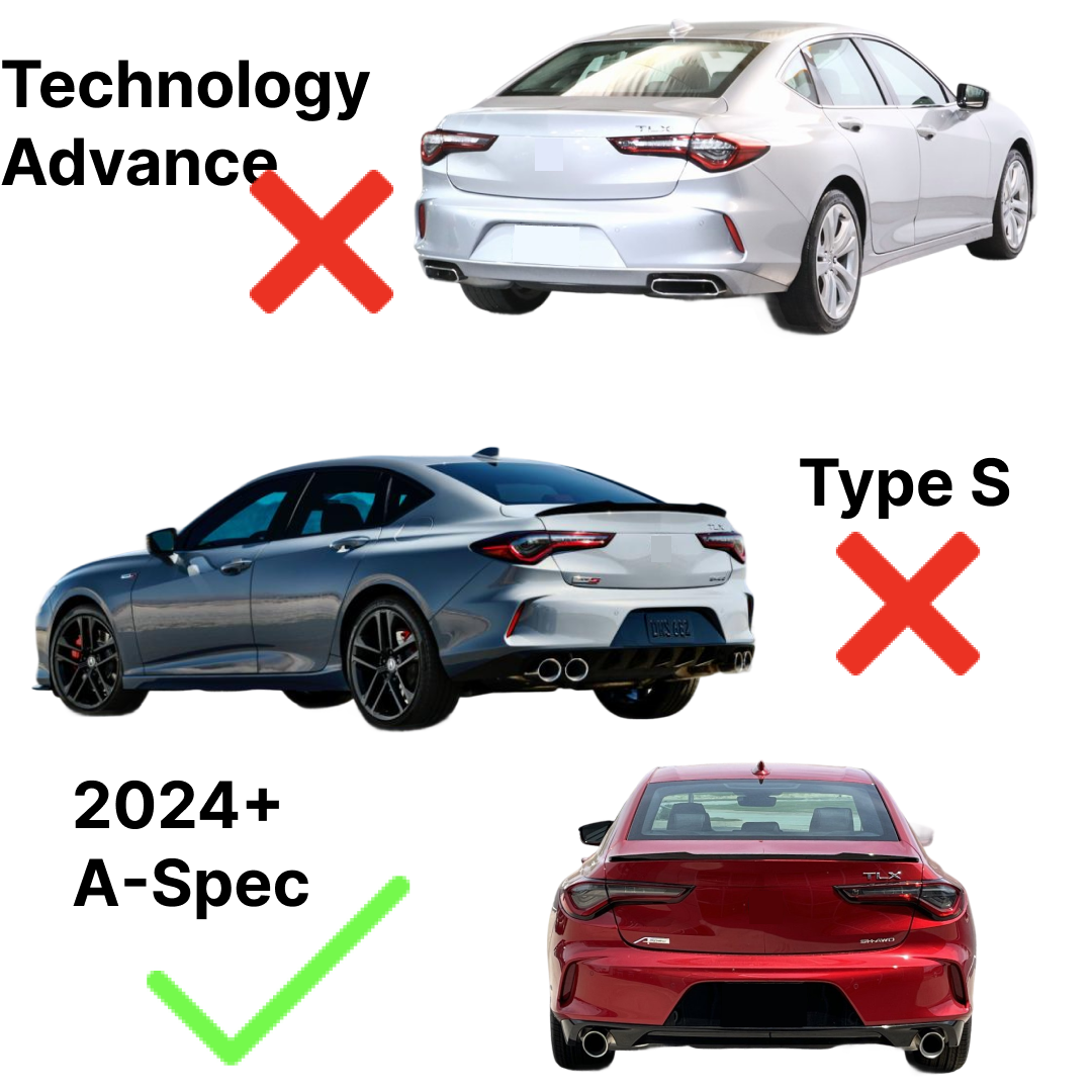 Real Carbon Fiber Type S Style Rear Bumper Diffuser For 2024-2026 Acura TLX A-Spec NexaNovo