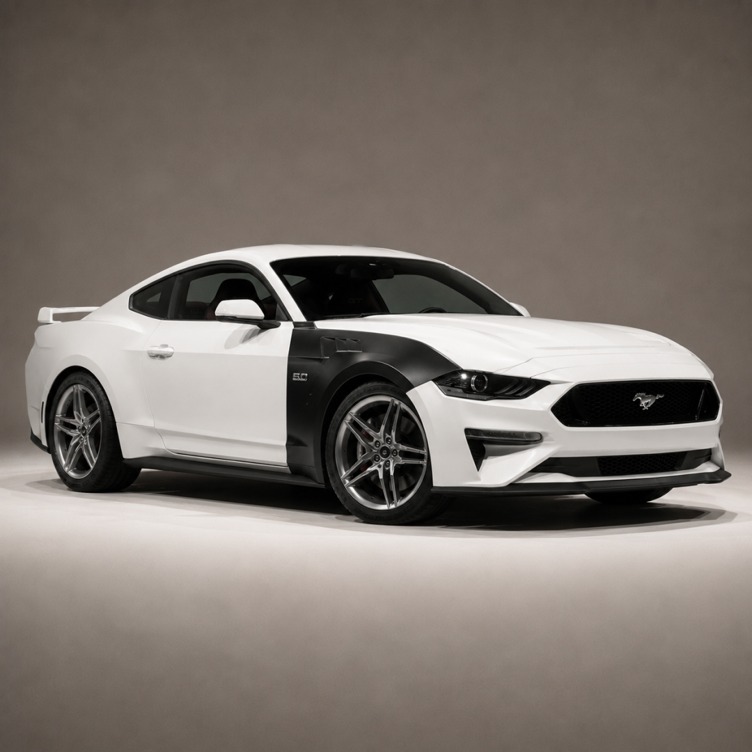 GTD-Style Stainless Steel Vented Front Body Fenders For Ford Mustang (S550) 2018-2023