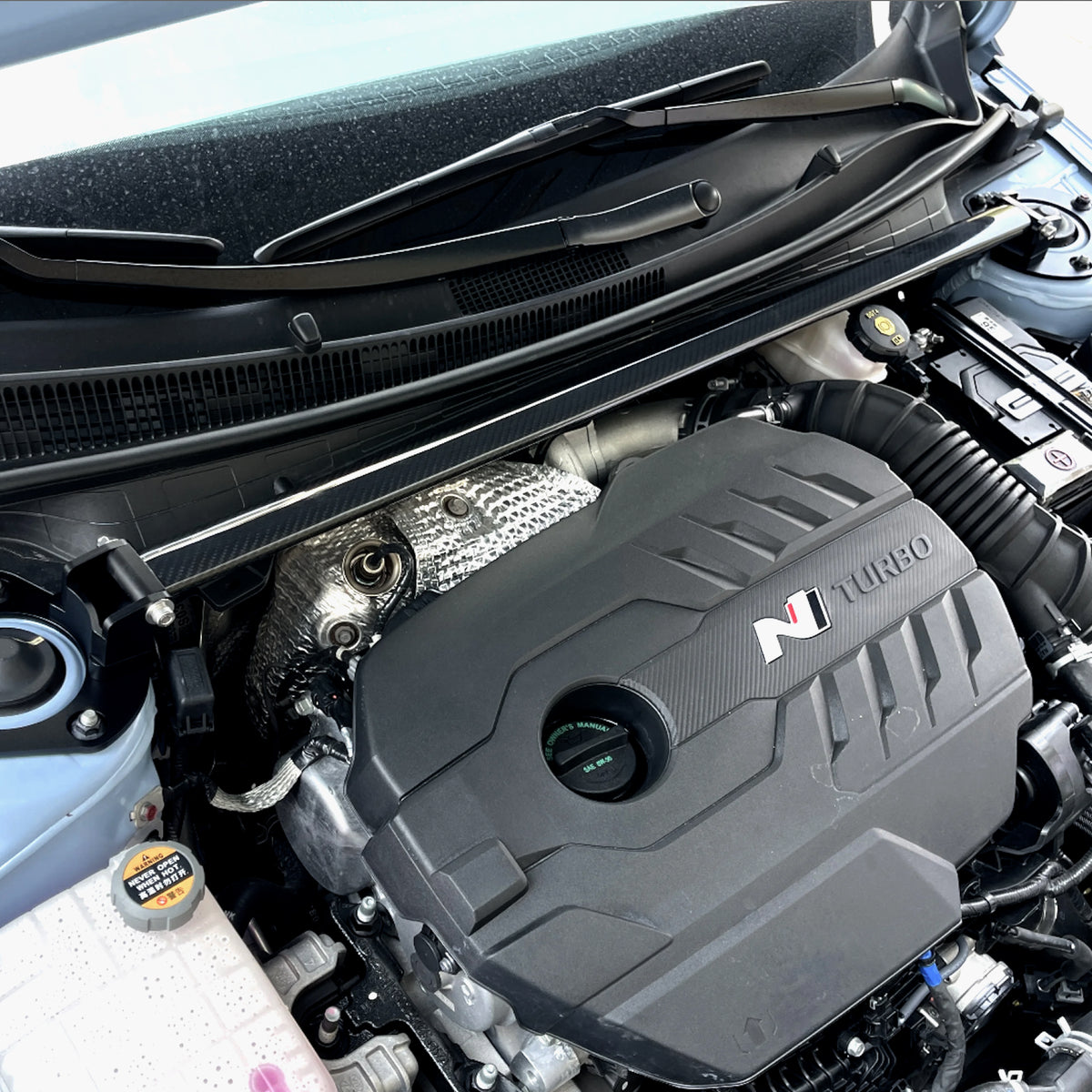 TCR Tuning Dry Carbon Fiber Front Strut Tower Top Brace Bar For Hyundai Elantra N (2021–2025) NexaNovo