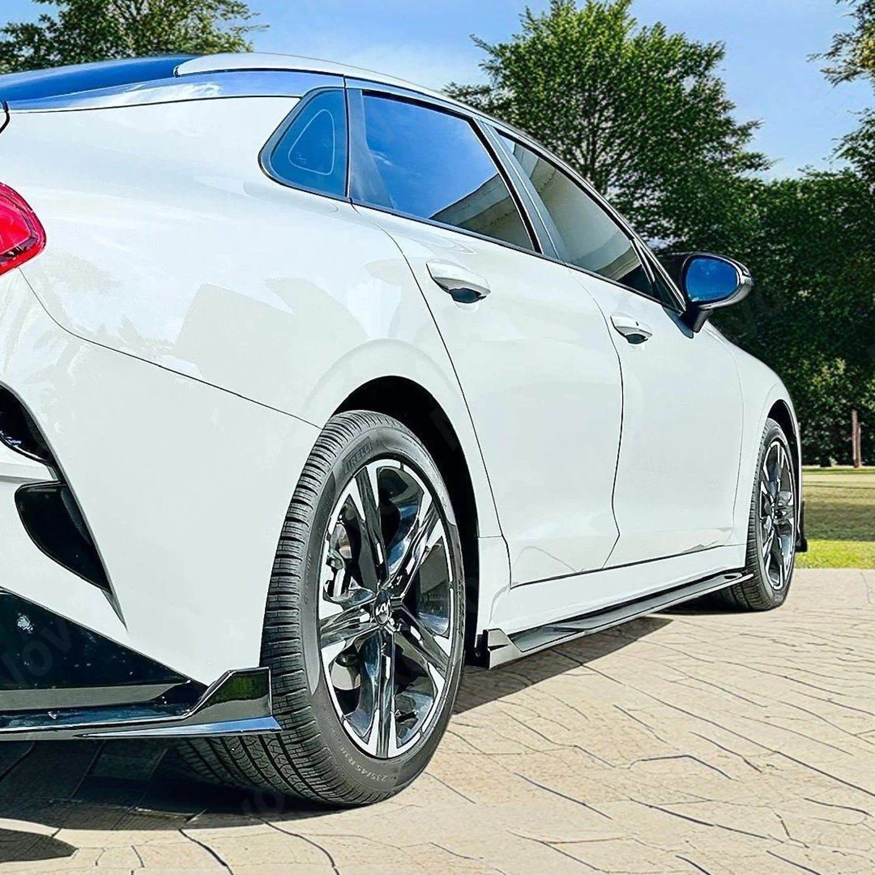 Side Body Skirts Splitters Under Spoilers Rocker Panel Bottom Extension Lips For KIA K5 (2021-2025) NexaNovo