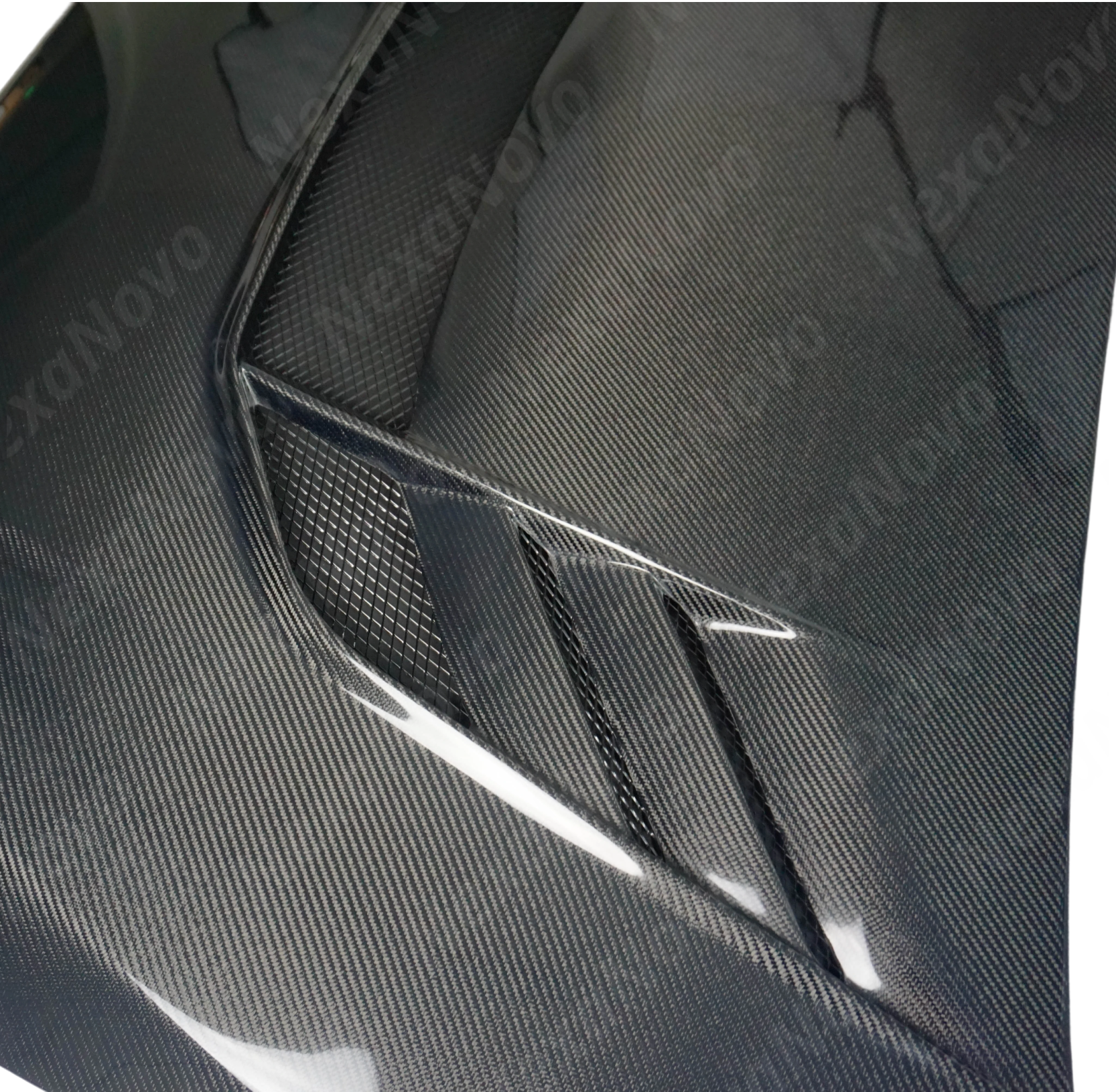 VR Style Real Carbon Fiber Front Mount Intercooler Reverse Scoop Hood For Subaru WRX VA (2015-2021) NexaNovo
