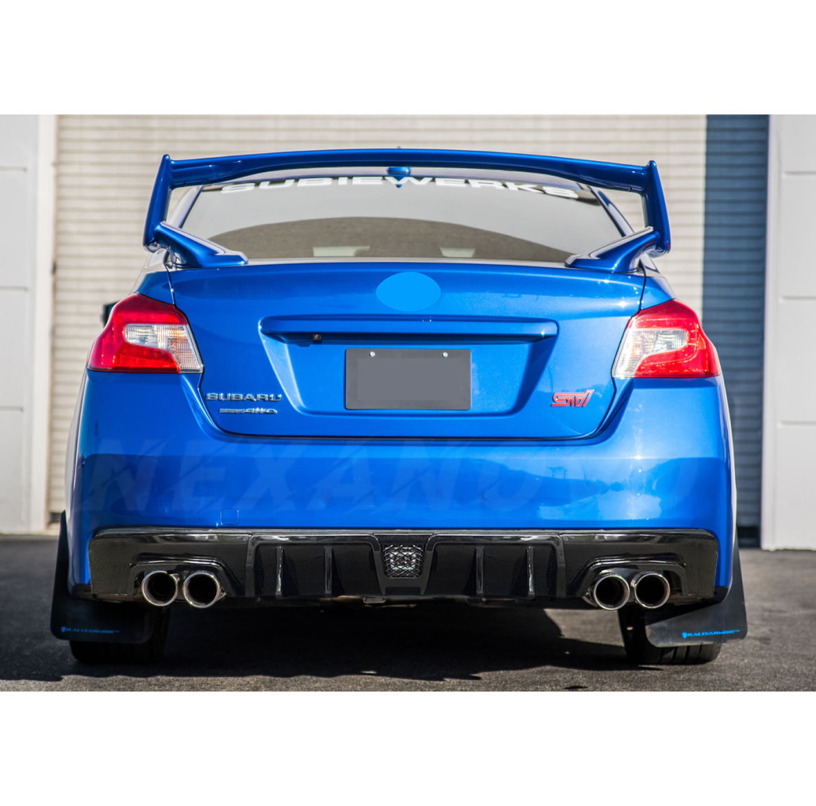2019 Subaru WRX STI NexaNovo carbon fiber universal rear bumper corner splitter lip wing