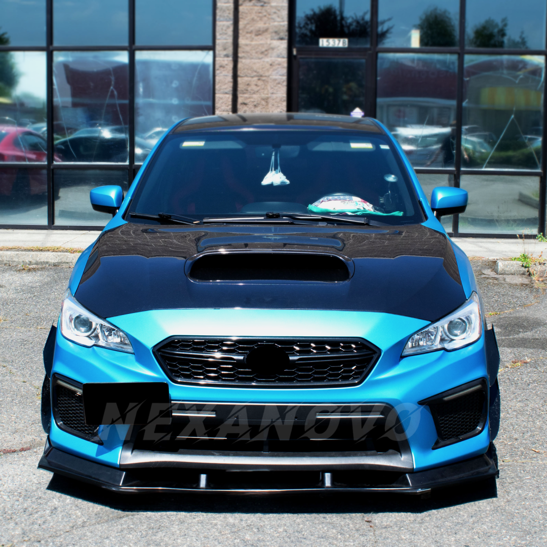 NexaNovo STI Style Black Polyurethane Front Lip for Subaru WRX (2015-2021)