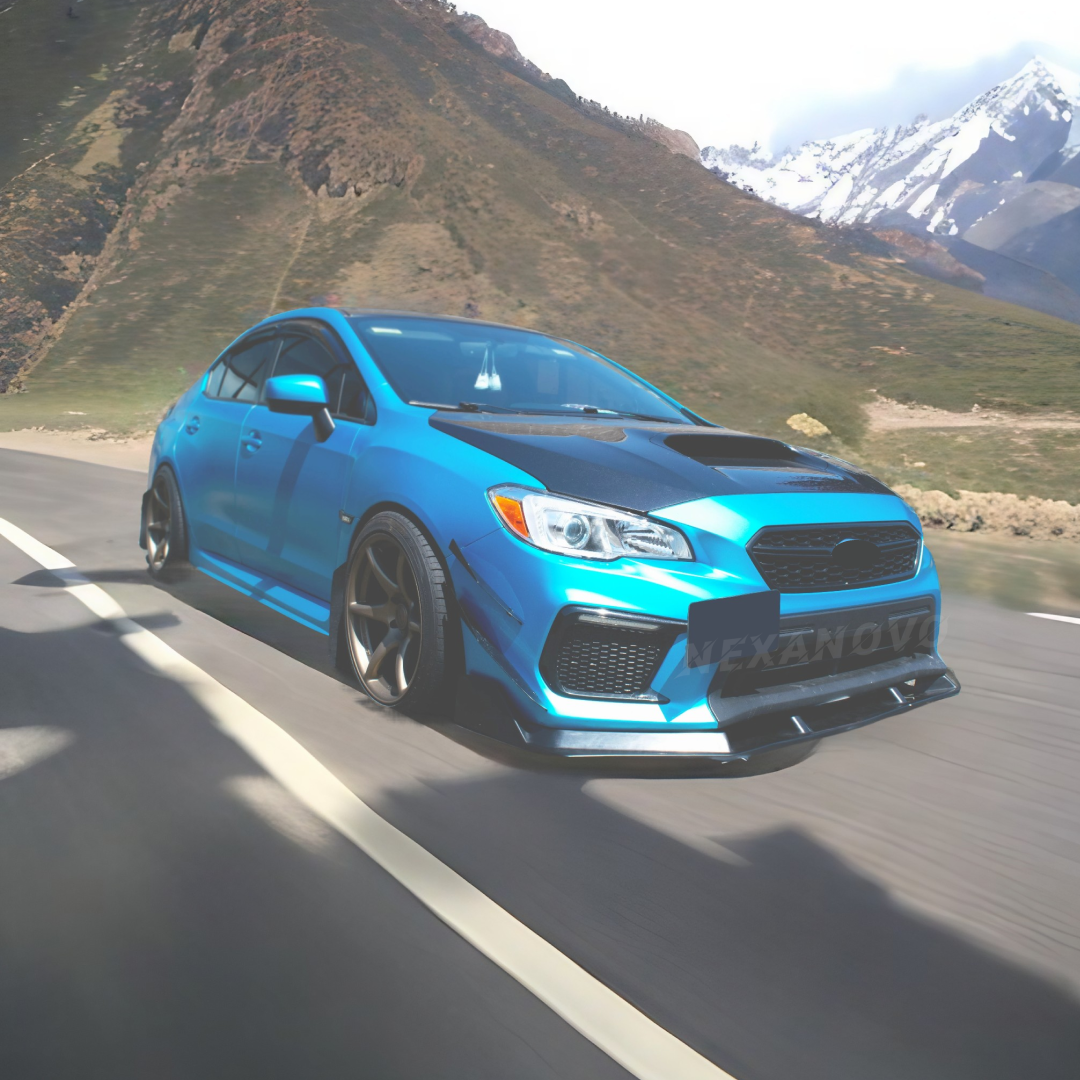 NexaNovo STI Style Black Polyurethane Front Lip for Subaru WRX (2015-2021)