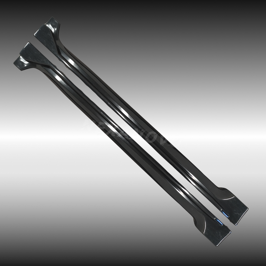 NexaNovo Gloss Black ABS Side Skirts for Subaru WRX STI (2015-2021)