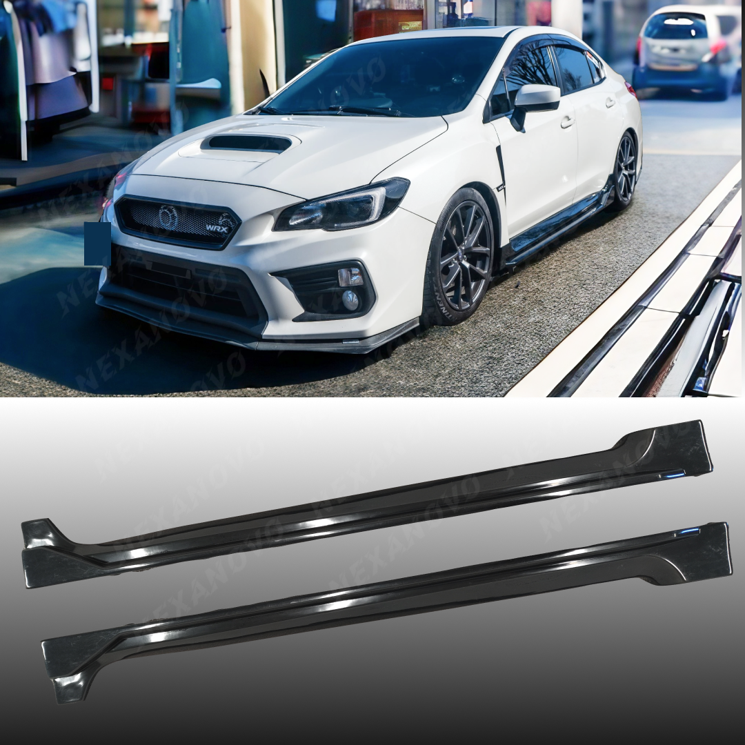NexaNovo Gloss Black ABS Side Skirts for Subaru WRX STI (2015-2021)