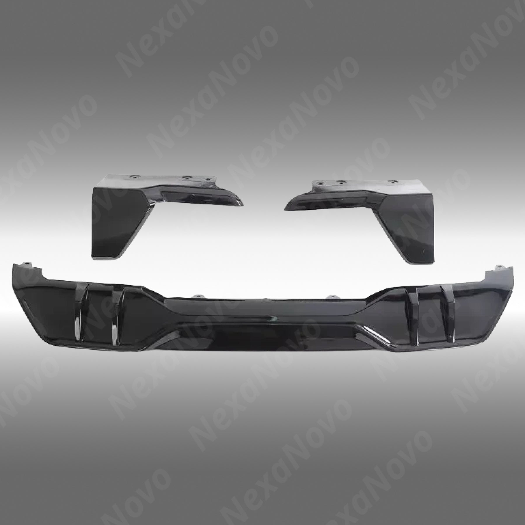 Gloss Black Rear Diffuser + Side Splitters Body Kit for BMW X5 (2019-2025) NexaNovo