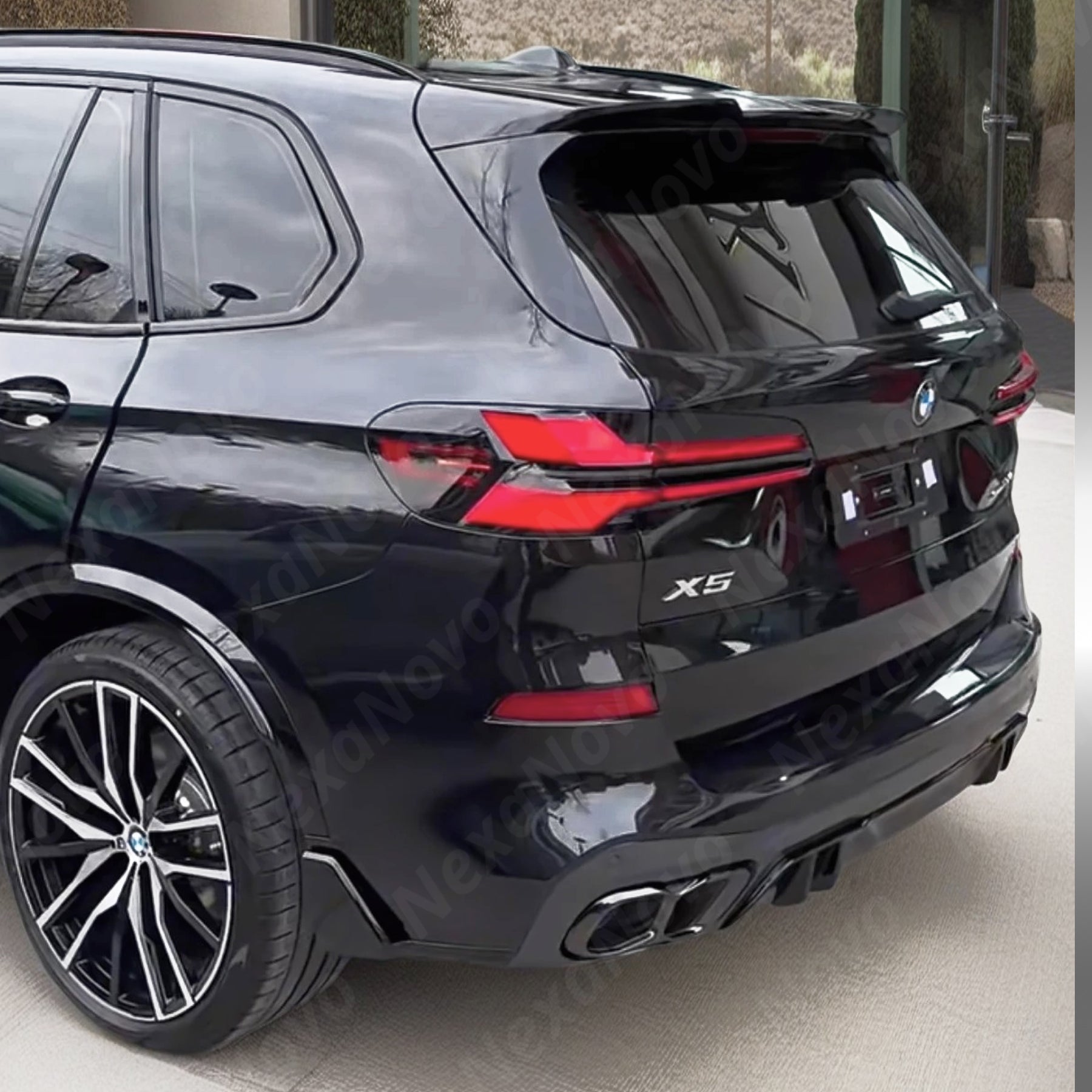 Gloss Black Rear Diffuser + Side Splitters Body Kit for BMW X5 (2019-2025) NexaNovo