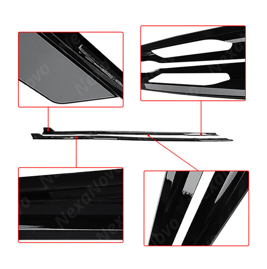 Side Profile of 2021-2024 BMW 4 Series G22 with NexaNovo Gloss Black Side Skirts, adding a touch of elegance and sportiness