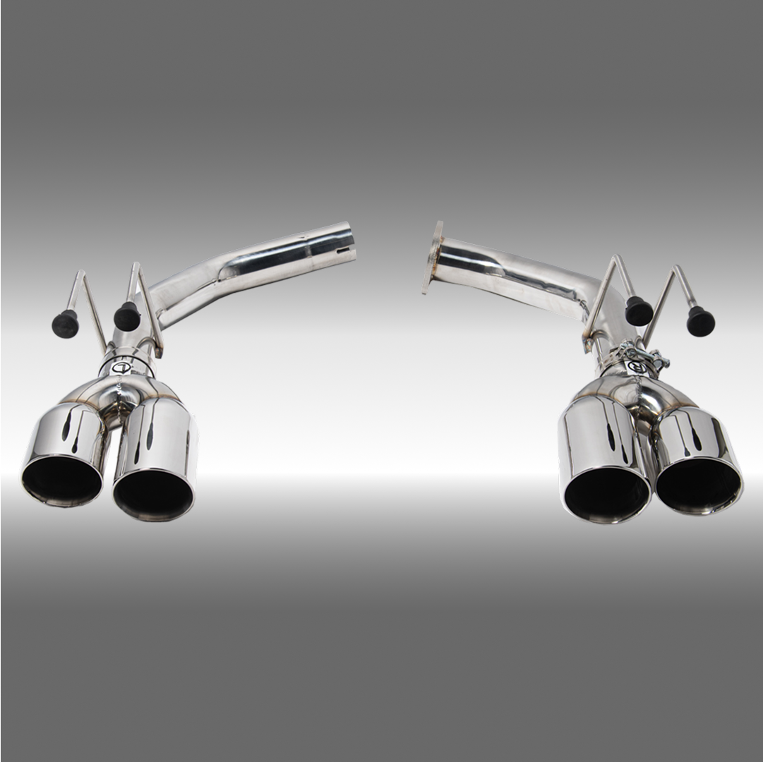 NexaNovo stainless steel quad tips axle back exhaust muffler delete on a 2021+ Acura TLX