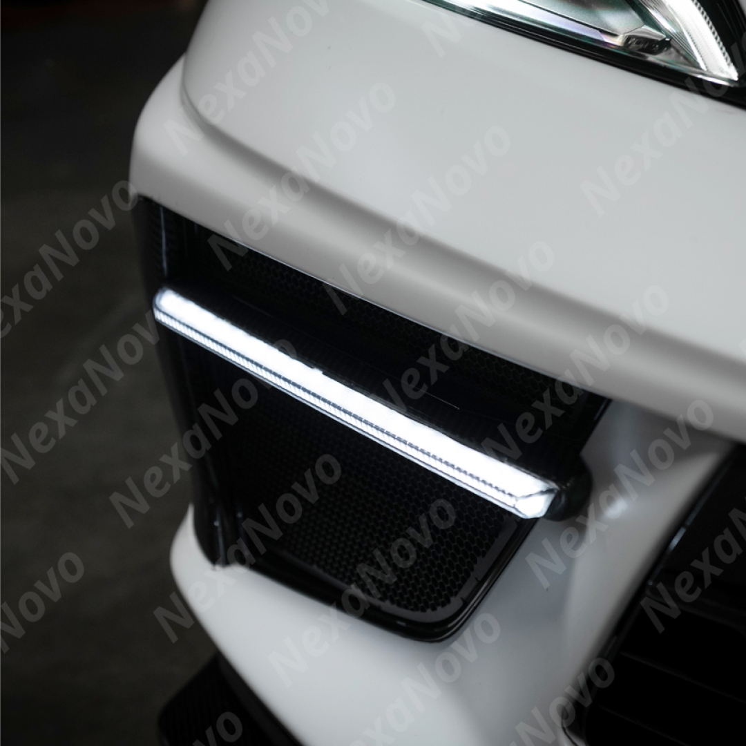 For Corvette C8 (2020-2026) Carbon Fiber/Carbon Flash Metallic Sequential LED Fog Light bar Lamp Kits NexaNovo