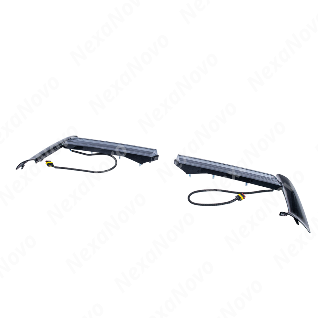 For Corvette C8 (2020-2026) Carbon Fiber/Carbon Flash Metallic Sequential LED Fog Light bar Lamp Kits NexaNovo