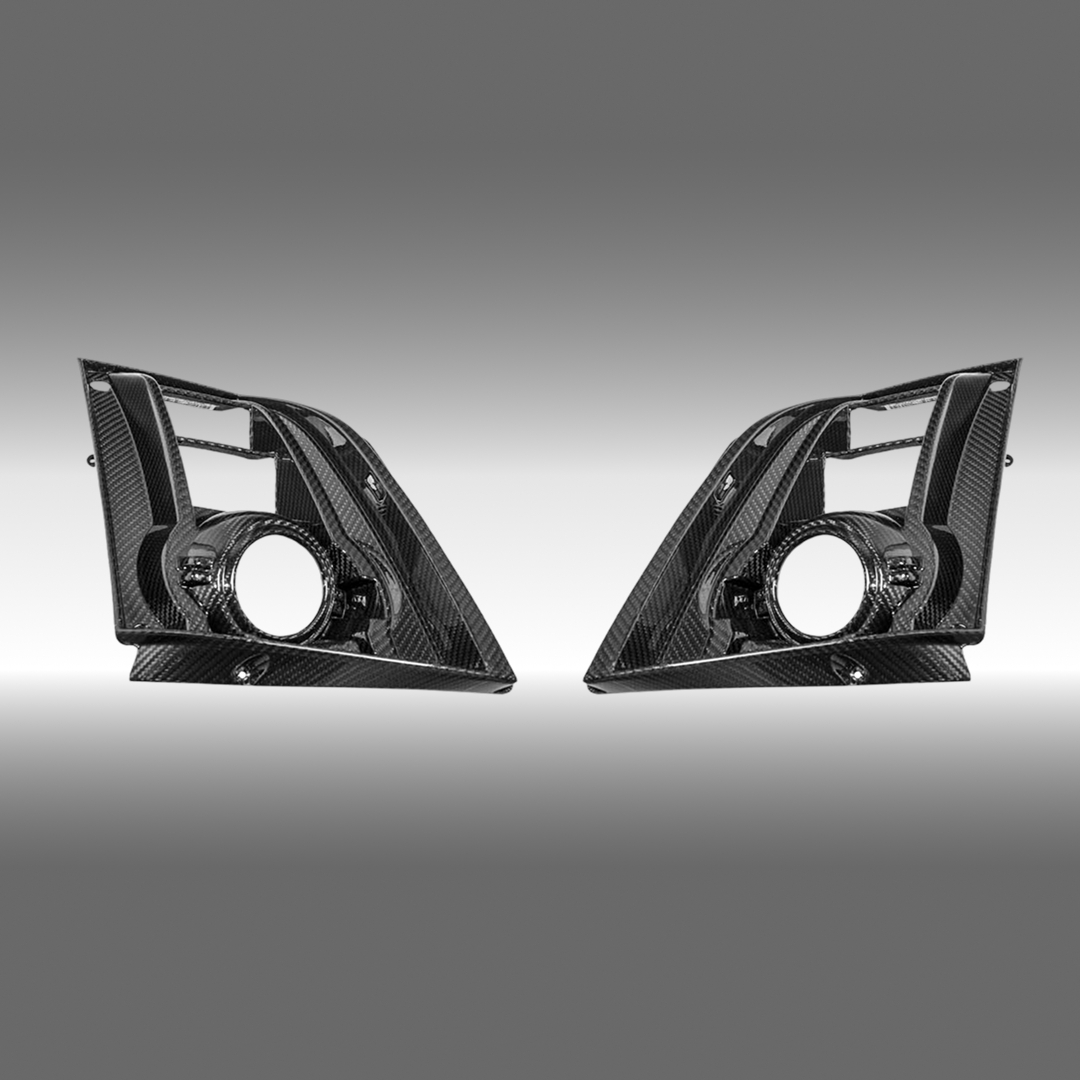 NexaNovo real carbon fiber headlights internal lens cover decoration on a 2009 Cadillac CTS
