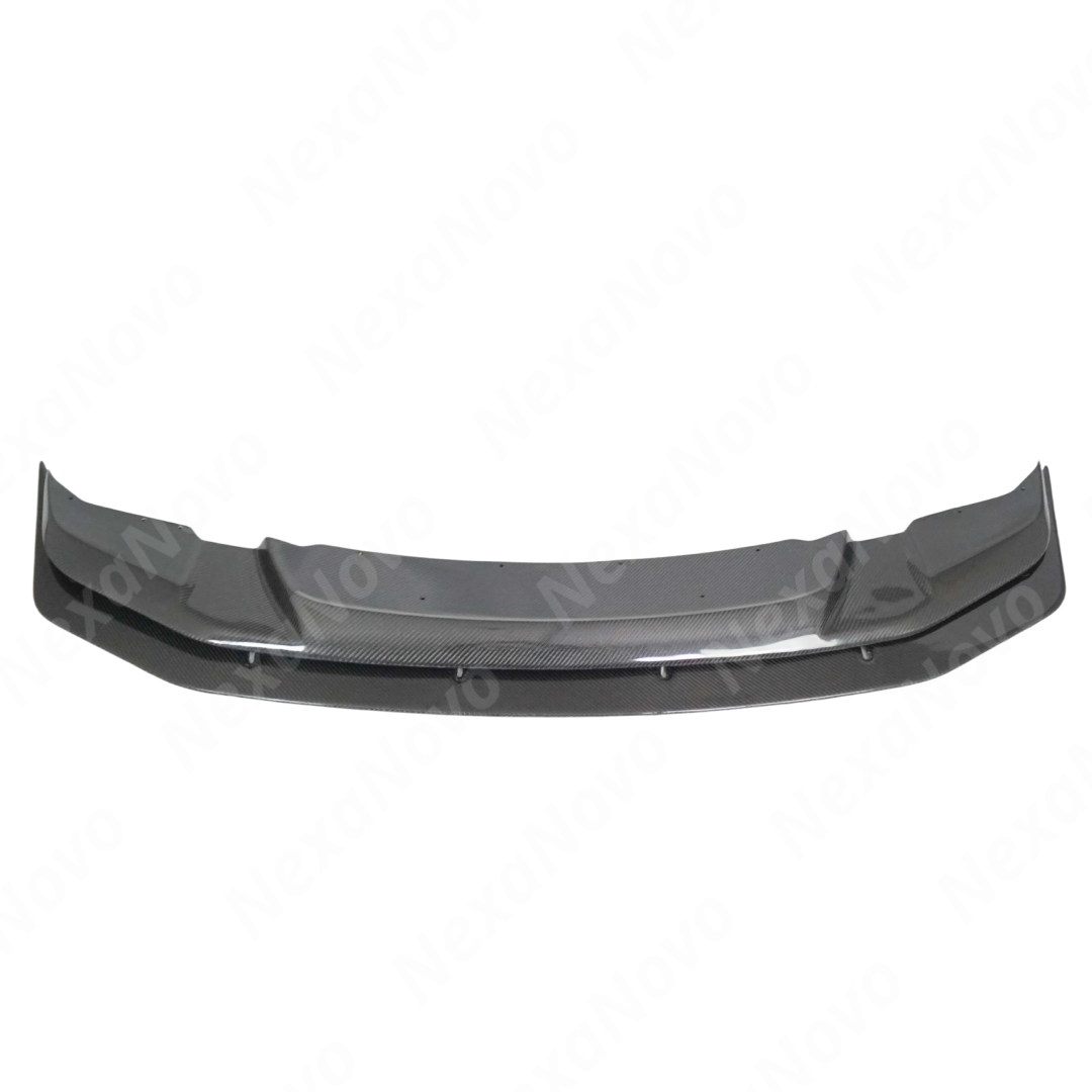 NexaNovo real carbon fiber front splitter, top view