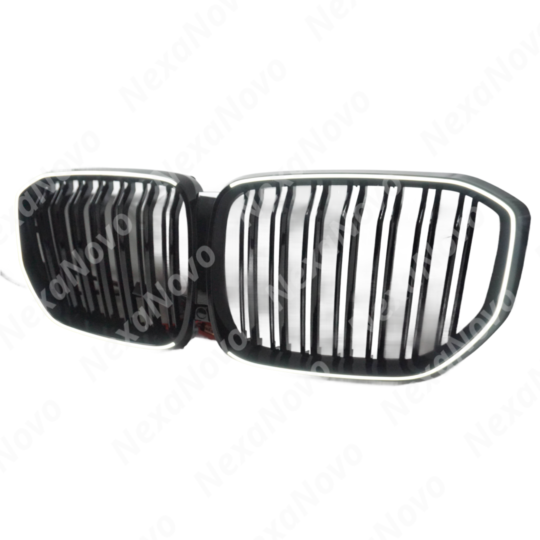 Full front view of a 2024 BMW X5 G05 with new NexaNovo LED grills