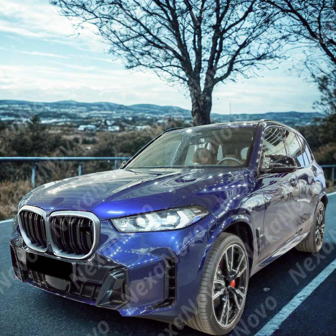 Seamless integration of NexaNovo glossy black LED grills on a black BMW X5 G05