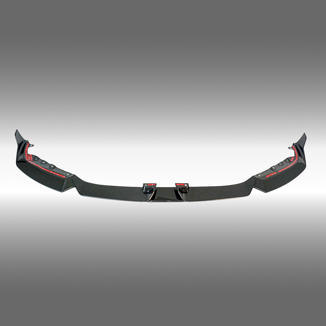 NexaNovo carbon fiber front splitter lip spoiler on a 2023 BMW G87 M2