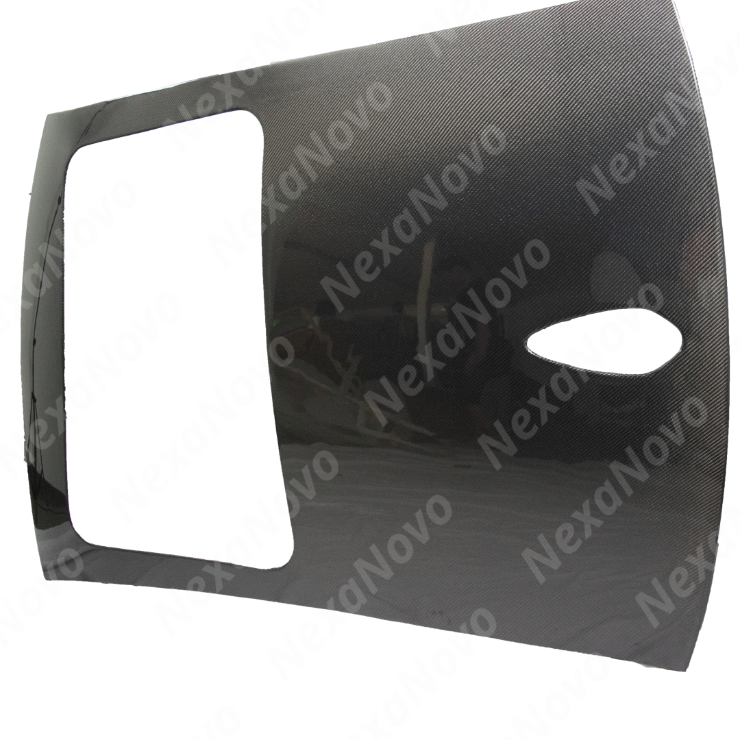 NexaNovo real carbon fiber roof top cover on a white BMW G20