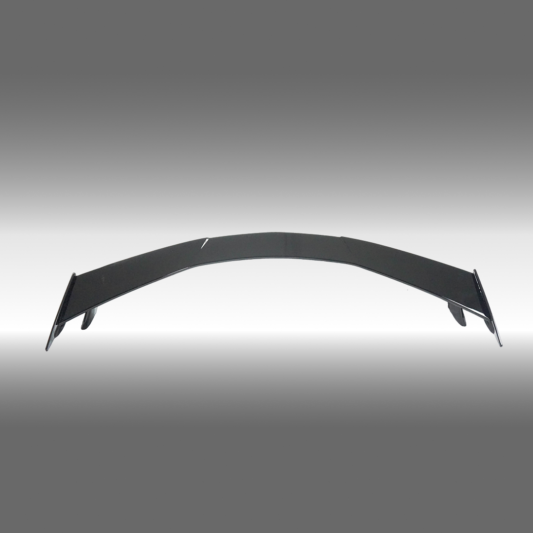 NexaNovo gloss black rear roof lip spoiler wing on a 2020 Chevrolet Corvette C8