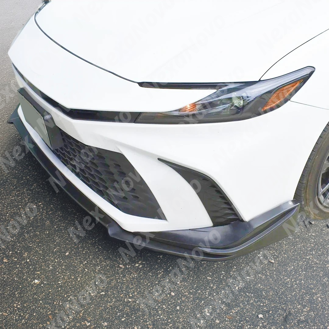 NexaNovo front splitter lip on a white Toyota Camry