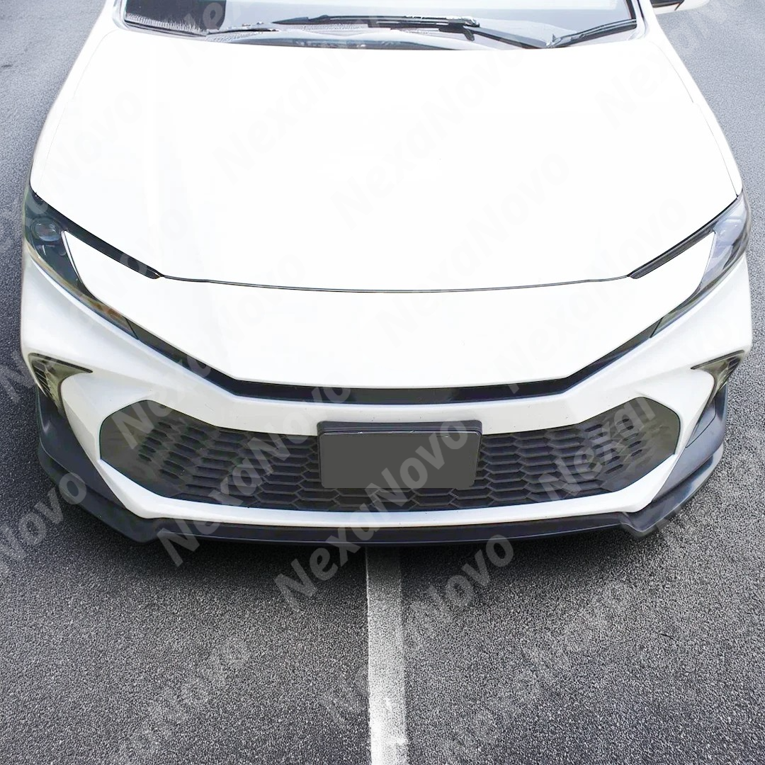 Toyota Camry in motion with NexaNovo front lip spoiler