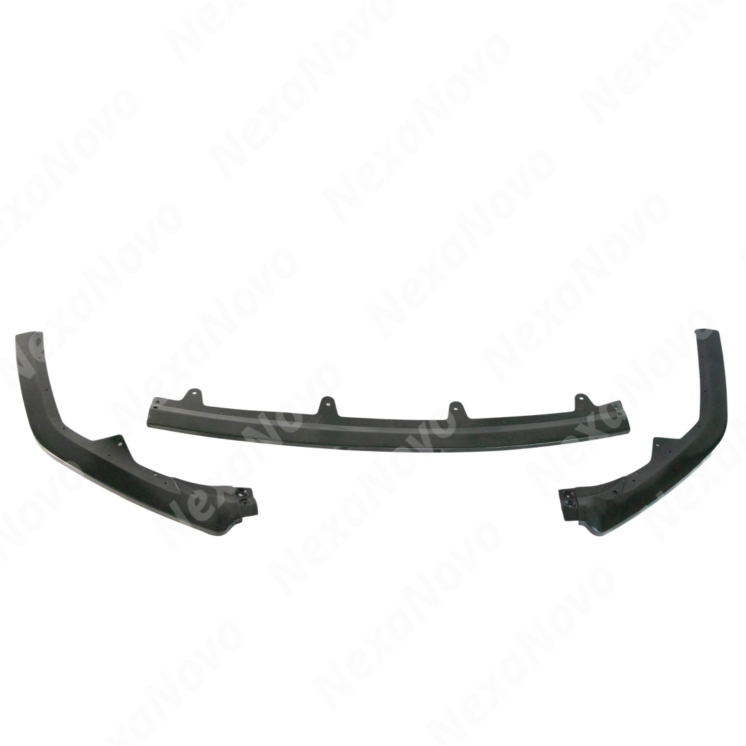 Close-up of the NexaNovo front splitter lip spoiler's design on 2025 Camry