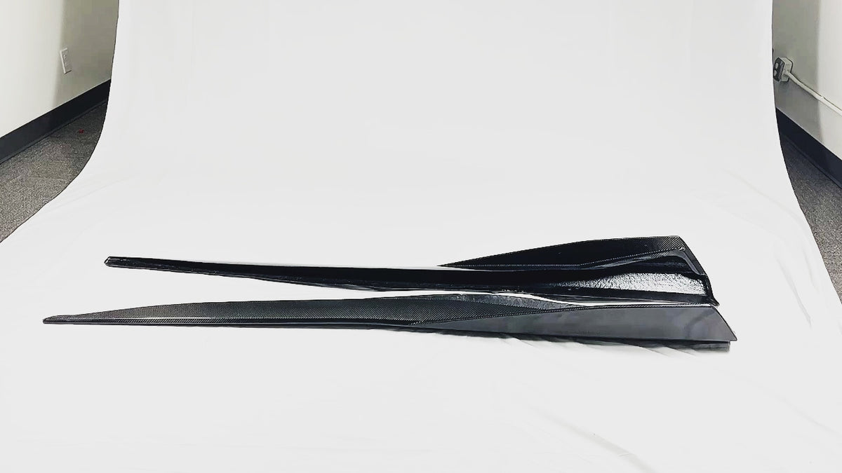 2022 Chevrolet Corvette C8 Real Carbon Fiber Side Skirt Extensions Body Kit NexaNovo