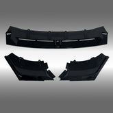 NexaNovo VTEN style gloss black front lip splitter installed on a 2024 BMW 5 Series G60 sedan