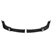 NexaNovo front bumper lip splitter in gloss black with carbon fiber print installed on a 2024 BMW X2 U10 crossover