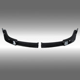 NexaNovo gloss black front bumper lip splitter installed on a 2024 BMW X2 U10 crossover