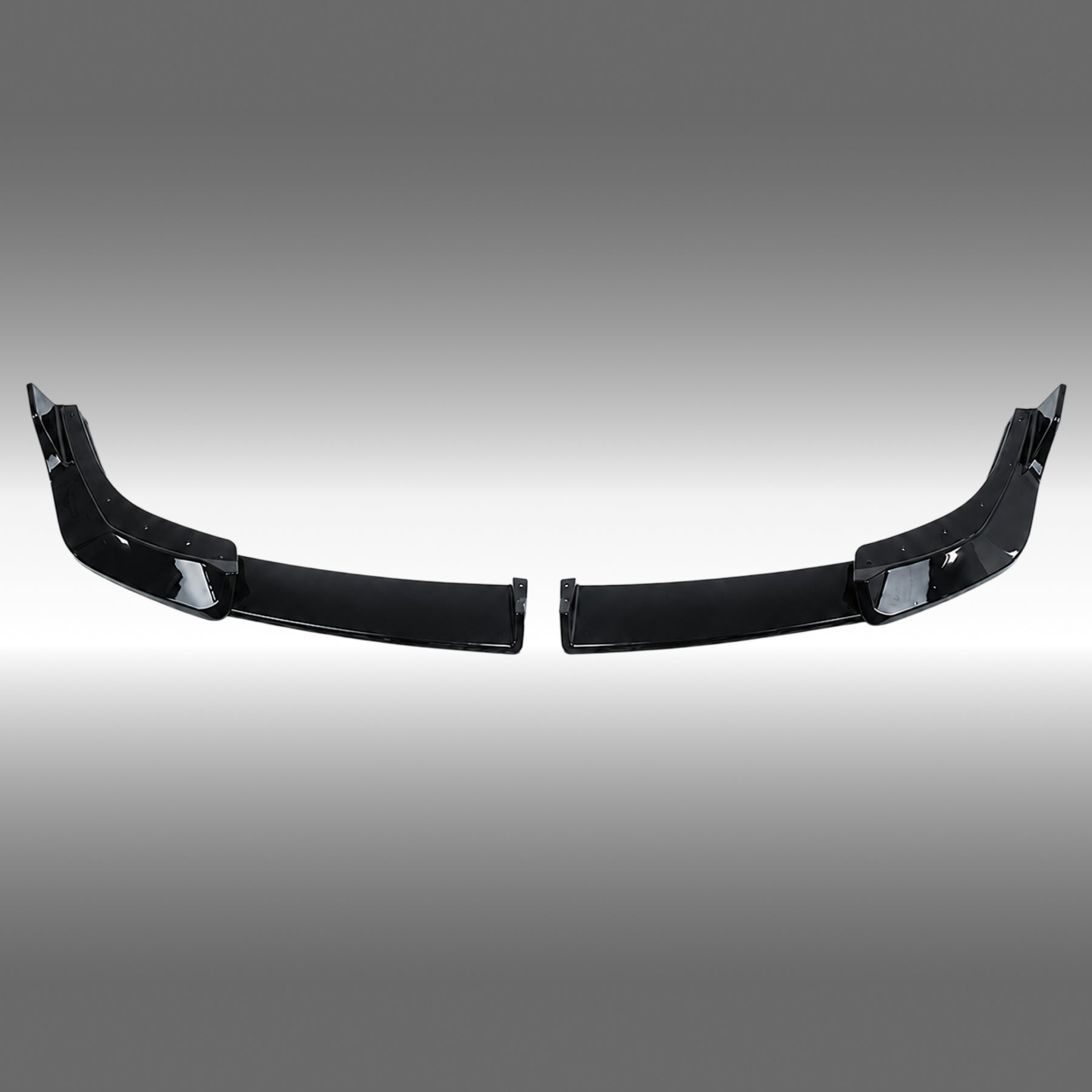 NexaNovo gloss black front bumper lip splitter installed on a 2024 BMW X2 U10 crossover