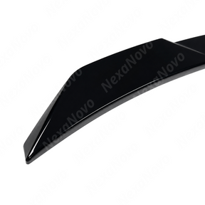 Visual comparison between the clean factory G60 trunk lid and the elevated VTEN wing upgrade