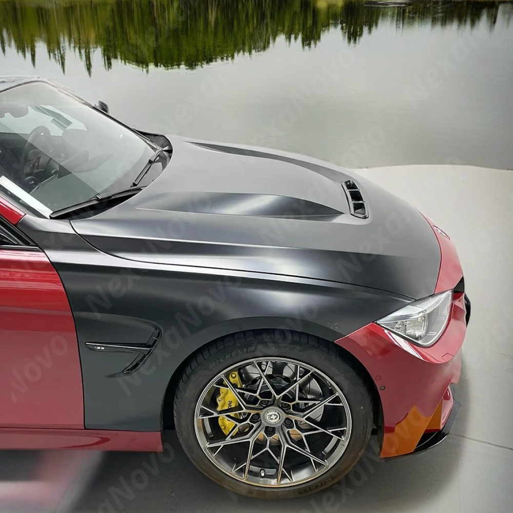 Real Carbon Fiber M2-CS Style Front Engine Hood Fits BMW F30 F32/F33 ...