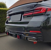 NexaNovo aerodynamic rear bumper lip for 2020 BMW 540i G30.

