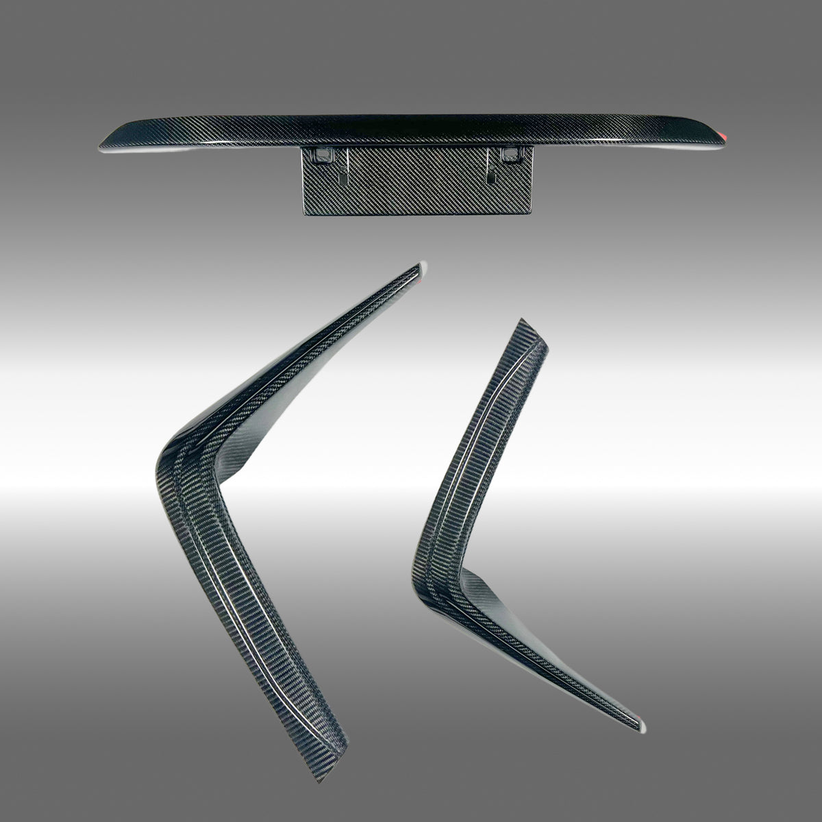 2023 Toyota GR86 Carbon Fiber Racing TS Style Front Bumper Garnish Canards with Plate by NexaNovo
