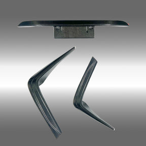 2023 Toyota GR86 Carbon Fiber Racing TS Style Front Bumper Garnish Canards with Plate by NexaNovo
