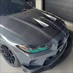 NexaNovo custom-fit carbon fiber front vented hood for 2024 BMW G83 M4 Convertible