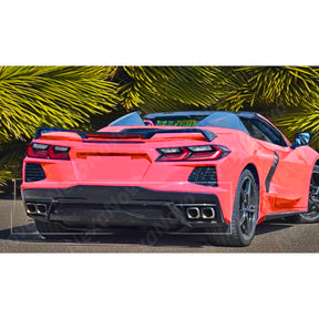 Gloss Black Shark Fin Style Rear Diffuser for 2021 Chevrolet Corvette C8 NexaNovo
