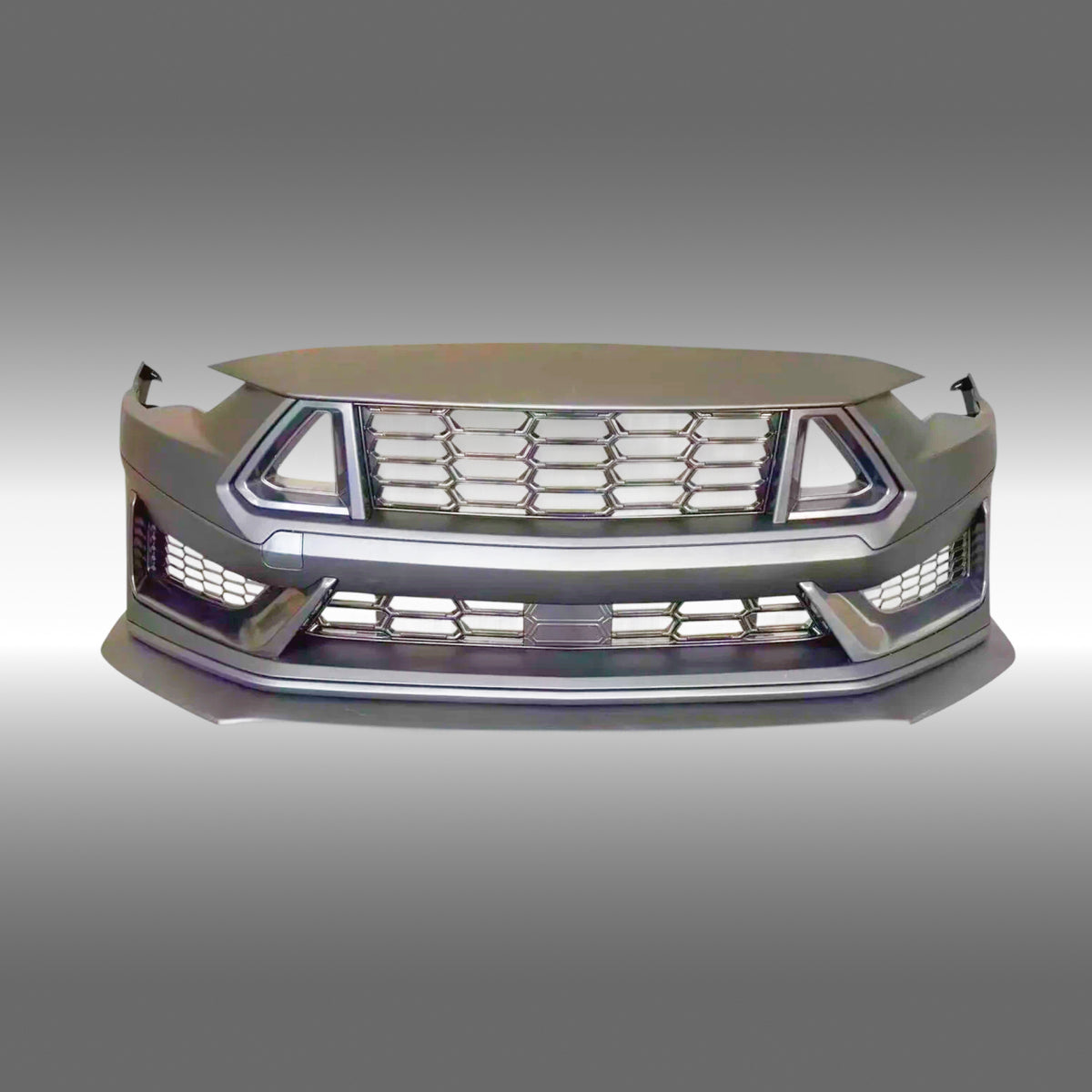 2025 Mustang GT Primer Dark Horse Style Front Fascia with Grilles by NexaNovo
