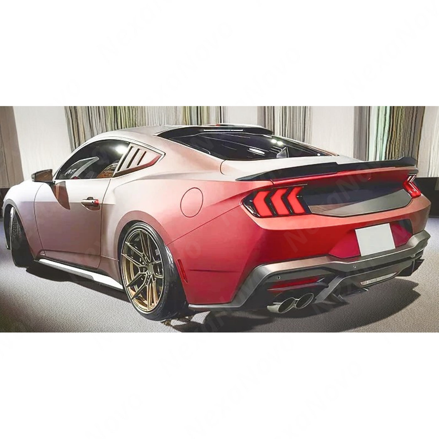 Dark Horse Style Rear Spoiler Wing W/ Removable Gurney Flap For Ford ...