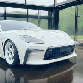 2025 Toyota GR86 Carbon Fiber Racing TS Style Front Bumper Canards and Garnish with Plate by NexaNovo
