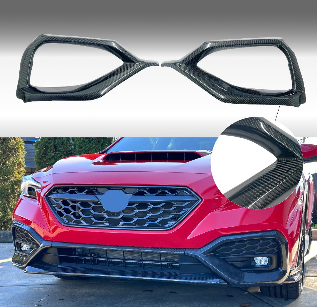 2020 Subaru WRX Carbon Fiber Front Bumper Fog Light Cover by NexaNovo